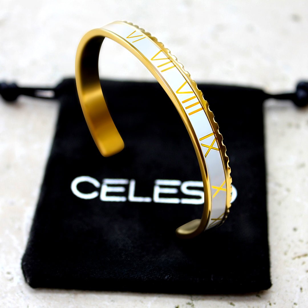 ROMAN BEZELET GOLD/WHITE - Celeso
