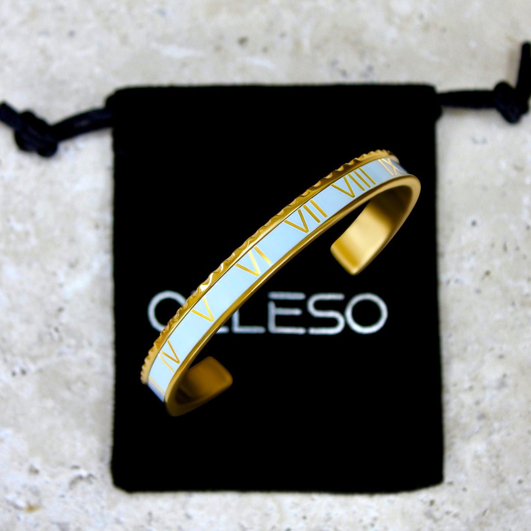 ROMAN BEZELET GOLD/WHITE - Celeso