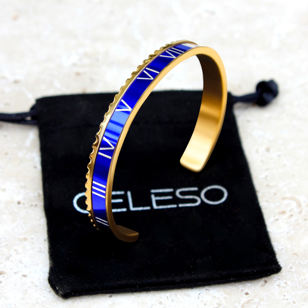 ROMAN BEZELET GOLD/BLUE