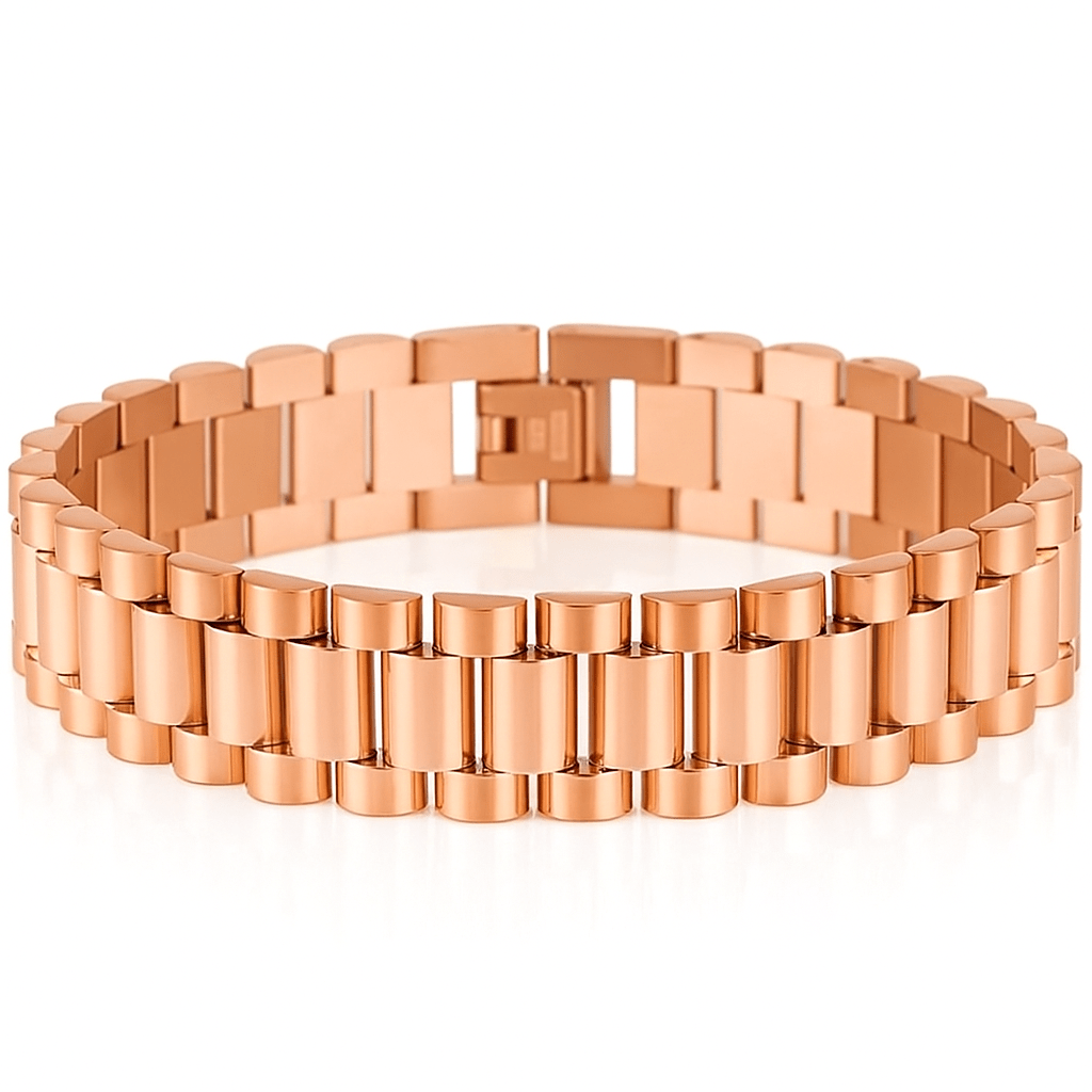 PRESIDENT BRACELET ROSE GOLD - Celeso