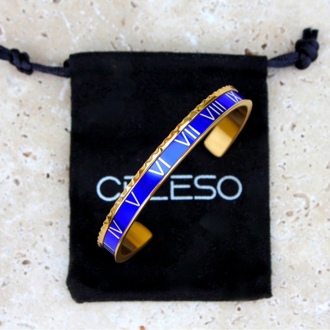 ROMAN BEZELET GOLD/BLUE - Celeso